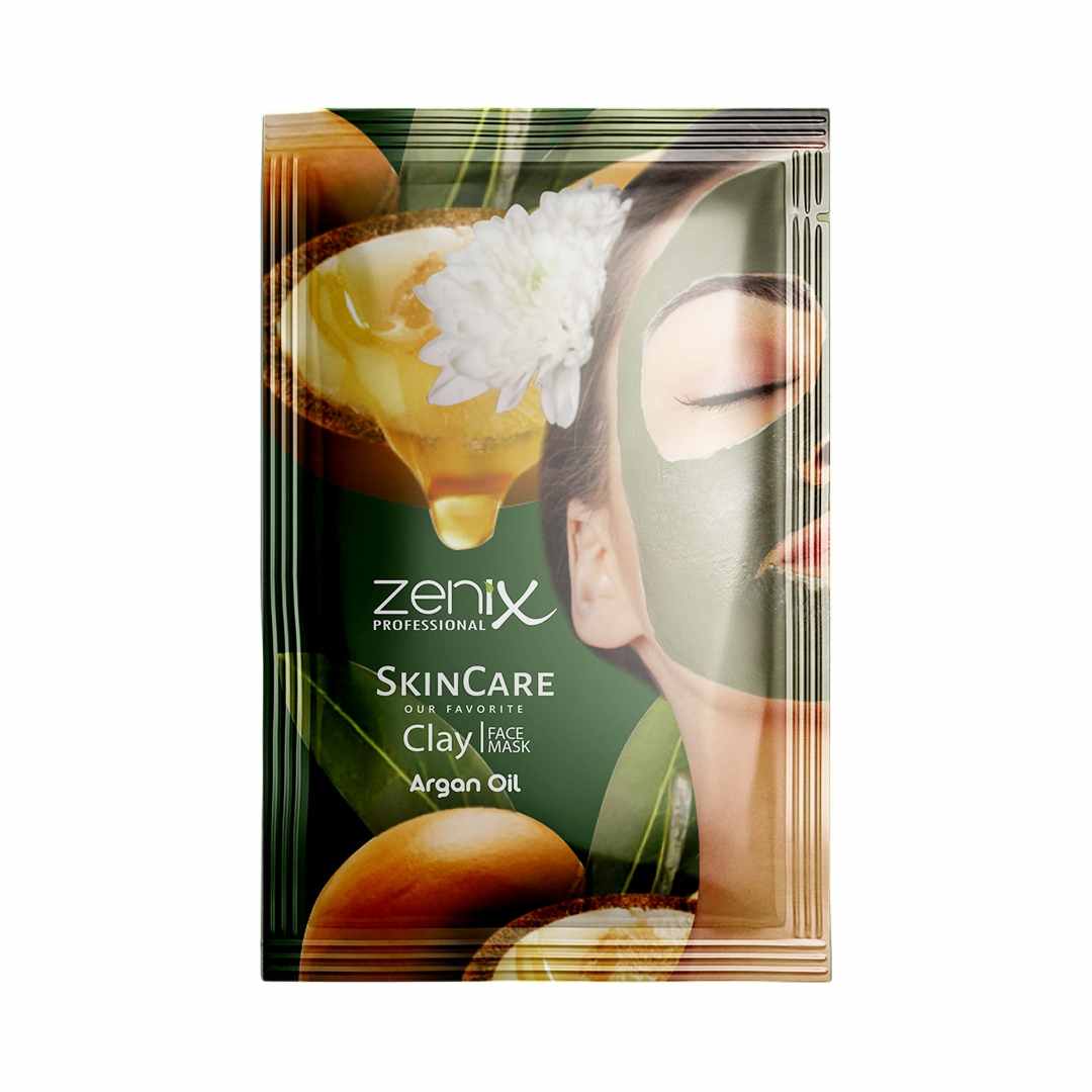 ماسک شاداب کننده خاک رس و روغن آرگان زنیکس Zenix ساشه ای