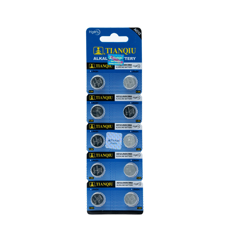 باتری ساعت تیانکیو مدل AG12 - LR43H - 386A بسته 10 عددی