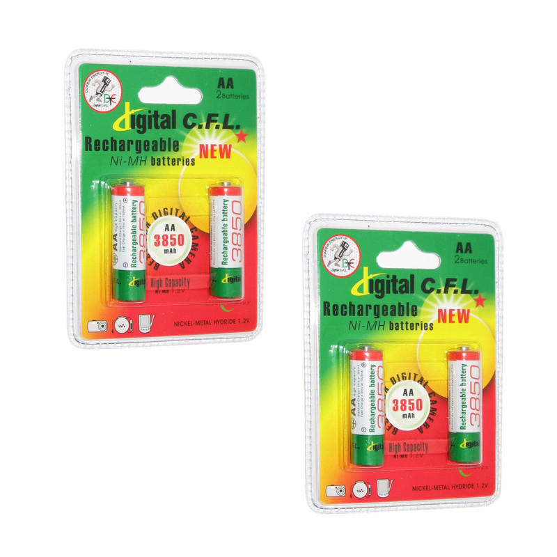 باتری قلمی قابل شارژ CFLمدل 3850mAh بسته 4 عددی ابزارآوا