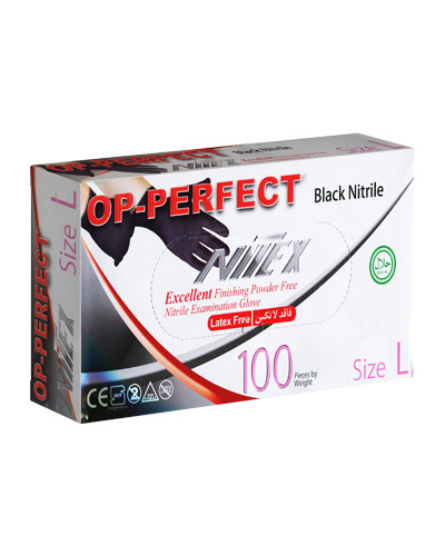 دستکش نیتریل مشکی نیتکس لارج بسته 100 عددی