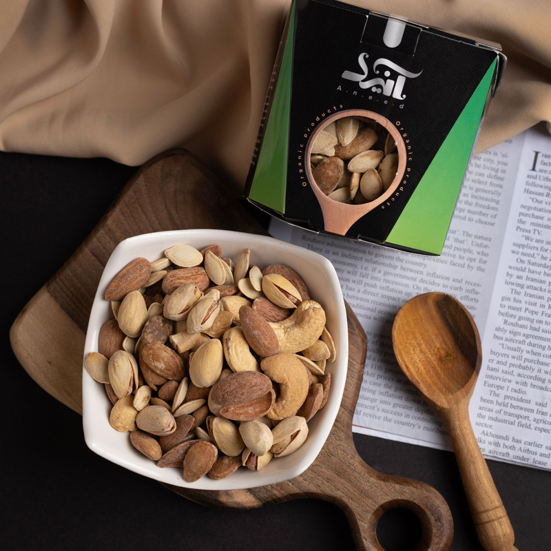 آجیل مخلوط تفت سنتی ممتاز آنید - 800 گرم