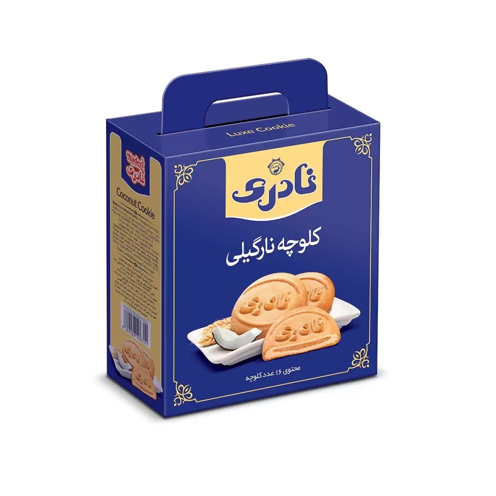 کلوچه لوکس نارگیل نادری - بسته 16 تایی