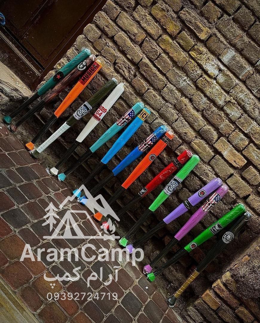 چوب بیسبال 70 سانتی رنگ‌بندی متنوع