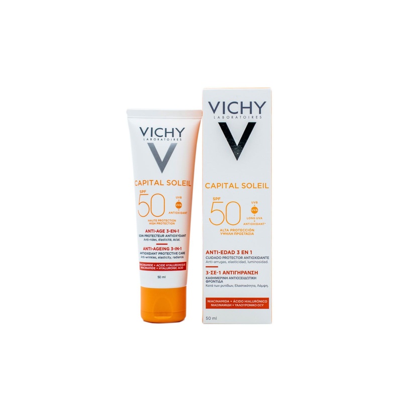 ضد آفتاب ضدچروک ویشی مدل Vichy Capital Soleil Anti-Age SPF 50 حجم 50 میل