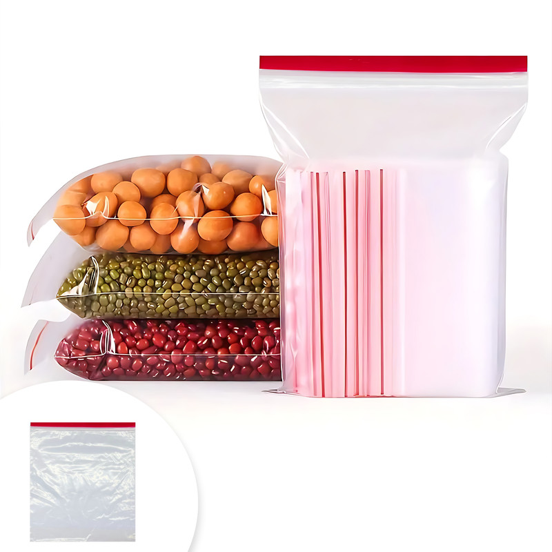 کیسه زیپ دار مدل دو زیپ 25x30 بسته 100 عددی