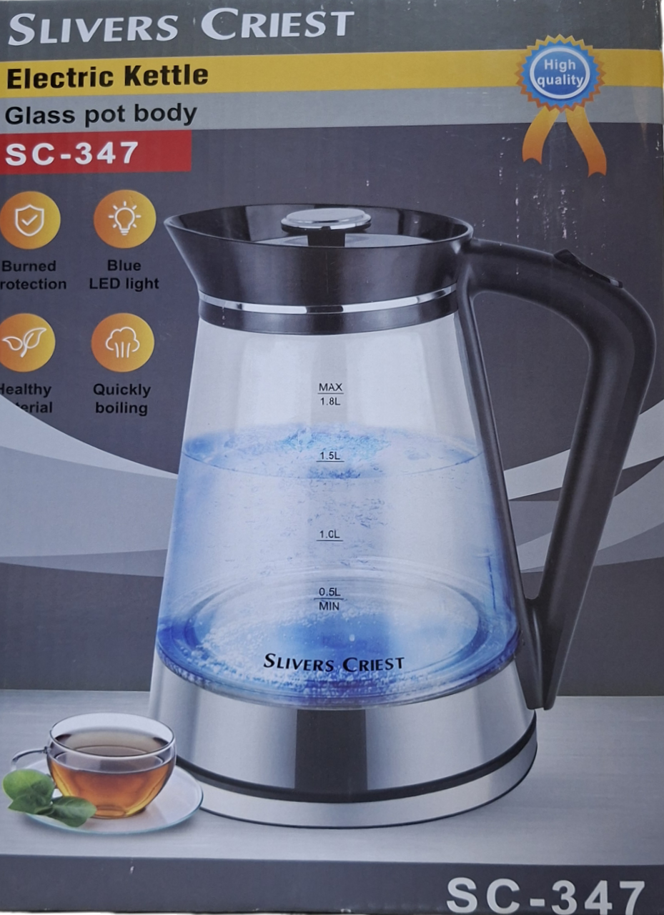 کتری برقی شیشه ای 2 لیتری سیلور کرست | Silver Crest مدل SC 347