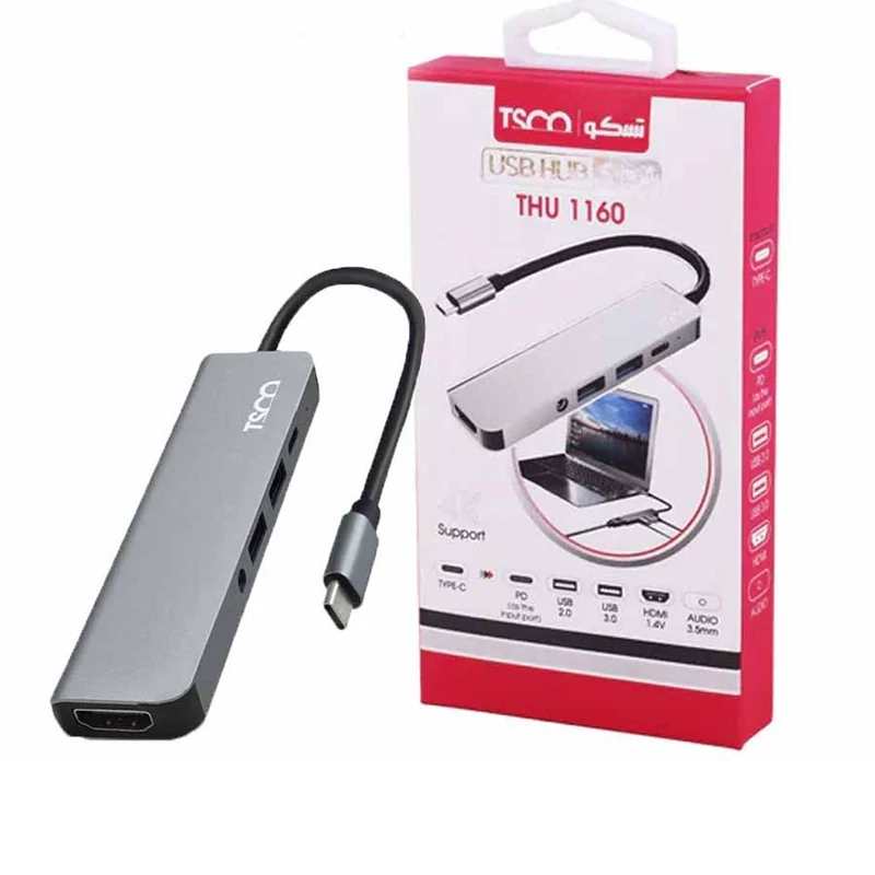 هاب 5 پورت TSCO Type-C مدل 1160