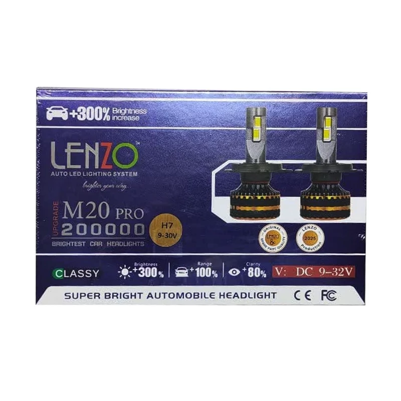 هدلایت اورجینال اصلی معروف M20 Pro لنزو پایه H4 با گارانتی