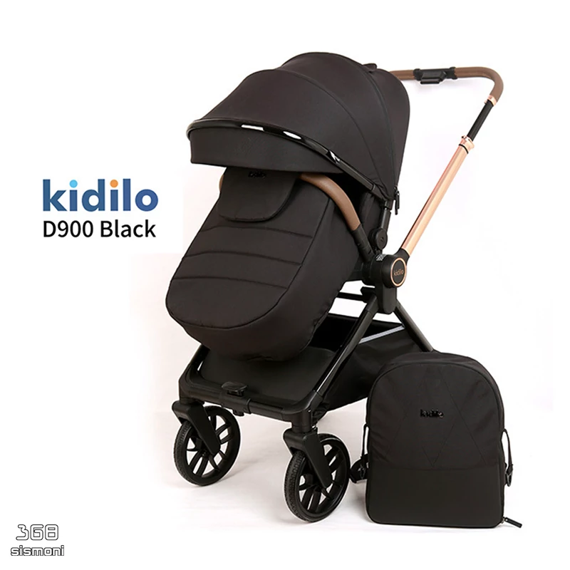 کالسکه کیدیلو مدل D900 چرخشی دوطرفه مشکی