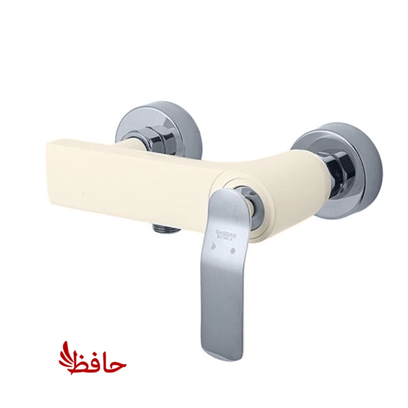 شیر روشویی پایه بلند راسان مدل آوات شیری طلایی