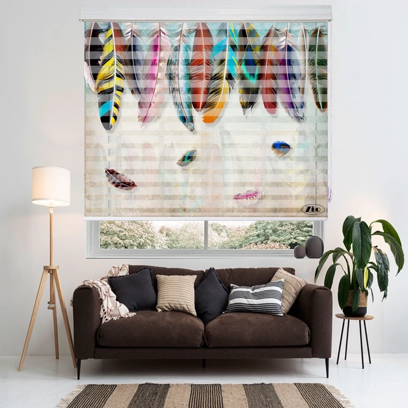 پرده زبرا زیو مدل 3D-1217سایز 150x150 سانتی متر