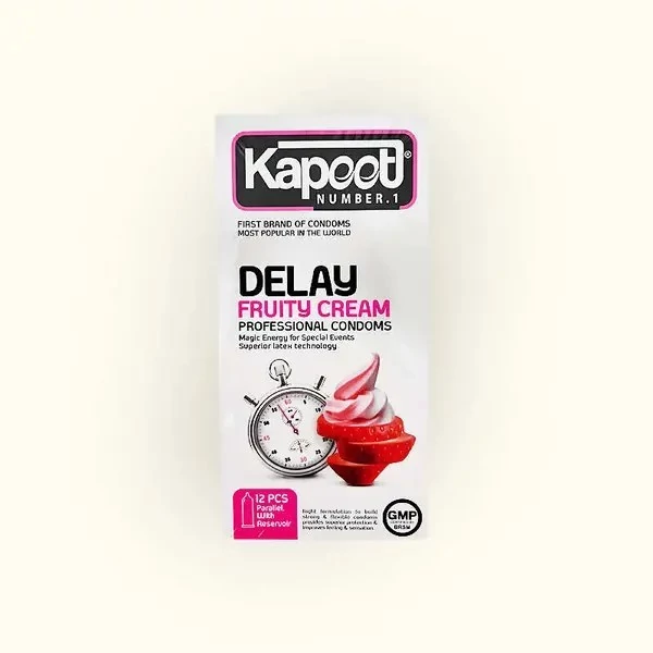 کاندوم تاخیری کاپوت مدل fruity cream بسته 12 عددی