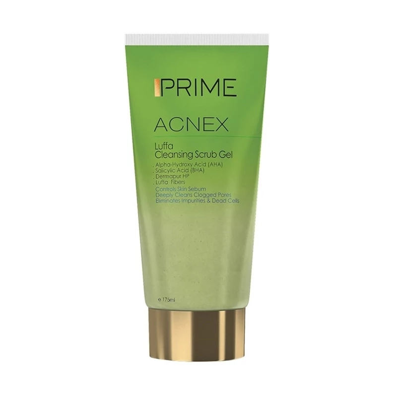 پرایم ژل پاک کننده اسکراب لوفا_Acnex Luffa Cleansing Scrub Gel