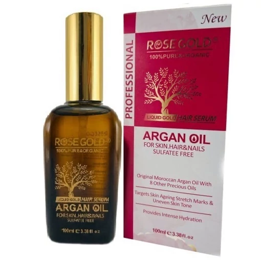 روغن آرگان رز گلد مراکشی اصلی حجم 100 میل