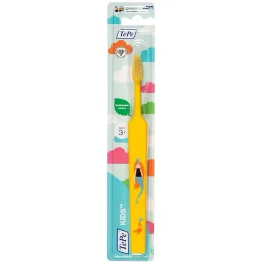 مسواک کودک TePe مدل Kids در 6 طرح جذاب، برای سنین 3+ سال با برس نرم (Soft)