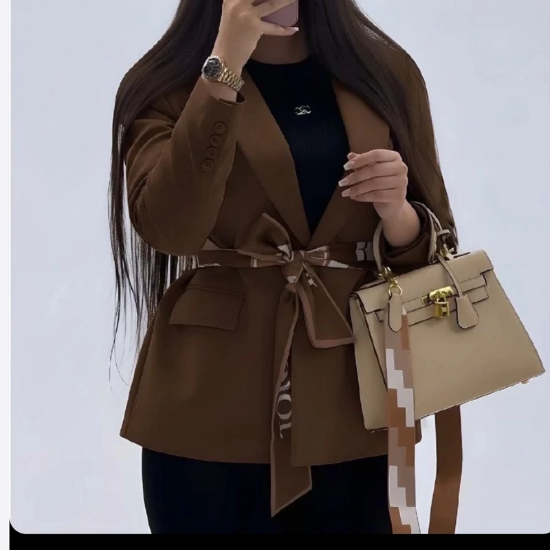 مانتو کتی مزونی کمربند دار دیور Dior