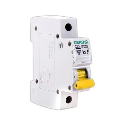 فیوز مینیاتوری تک فاز 25 آمپر دنا الکتریک ایرانیان مدل C25-6KA (پس کرایه)