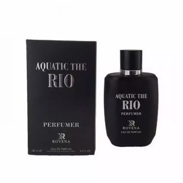 ادکلن مردانه روونا مدل آکواتیک د ریو پرفومر رایحه آکوا دی جیو مشکی Rovena Aquatic The Rio