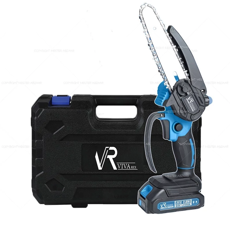 اره زنجیری شارژی دو باتری 21 ولت 15 سانتی روغن اتومات با کیف ویوارکس جدید مدل VIVAREX VR2106P-CS
