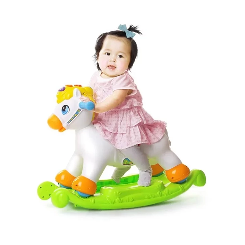 اسباب بازی اسب الاکلنگی دوکاره هولی تویز مدل Hola Toys Rocking Horse Children Music 987