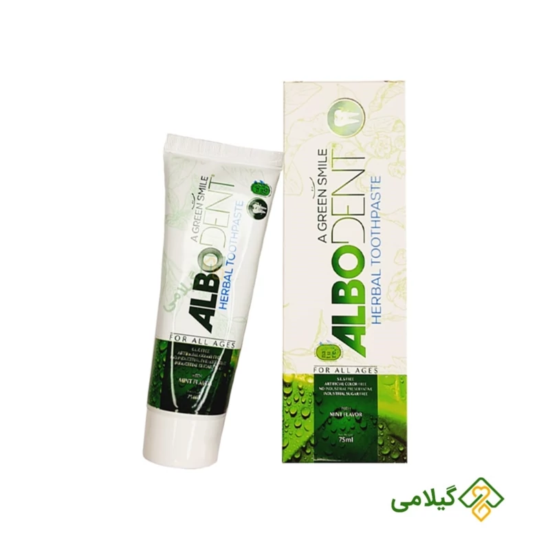 خمیردندان گیاهی آلبودنت طعم نعنا  پک 4عددی 