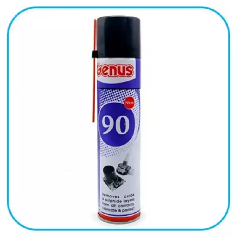 اسپری خشک‌کننده و تمیزکننده الکترونیکی Genus 90 تمیزکننده قطعات و برد الکترونیکی 250ml