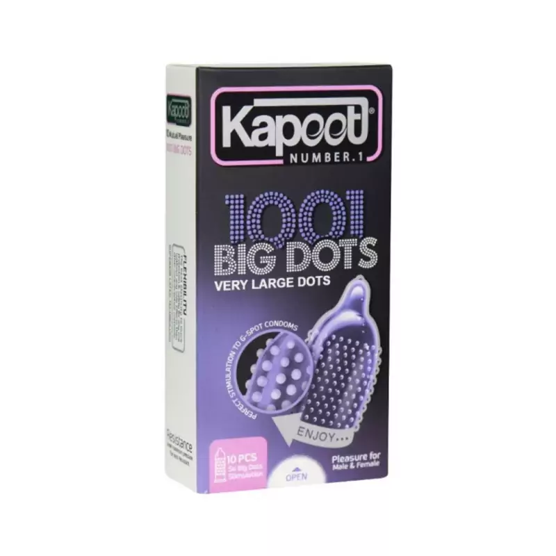 کاندوم خاردار کاپوت مدل 1001 big dots بسته 10تایی