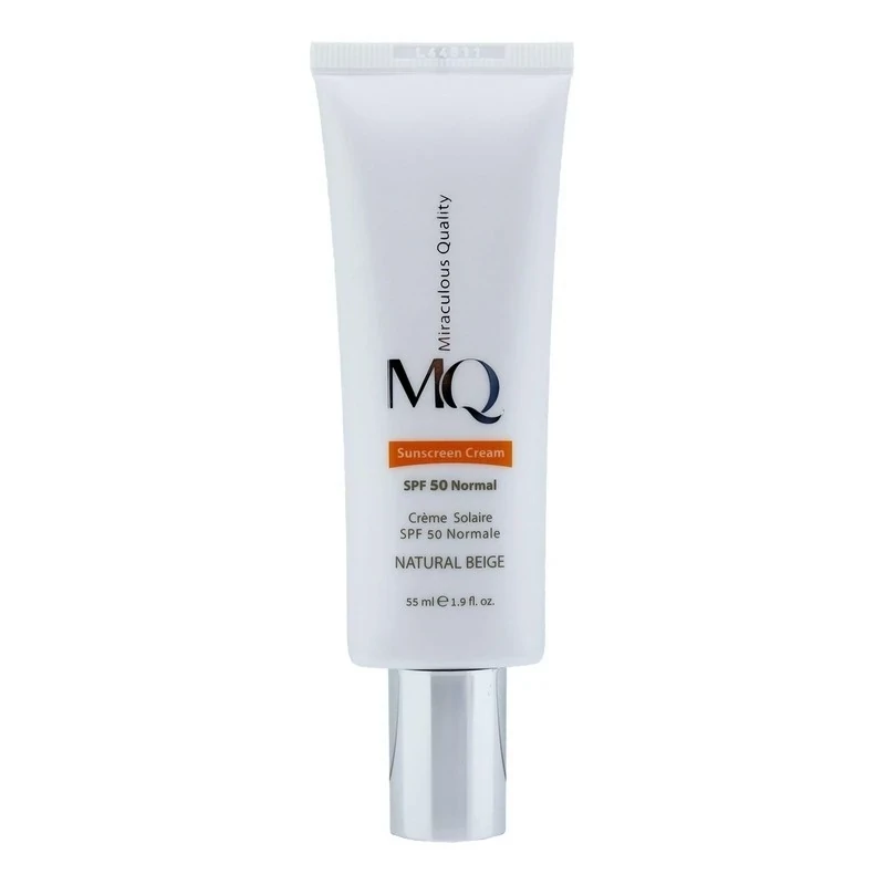 کرم ضدآفتاب نرمال بژ طبیعی SPF50 ام کیو 55 میلی‌لیتر MQ