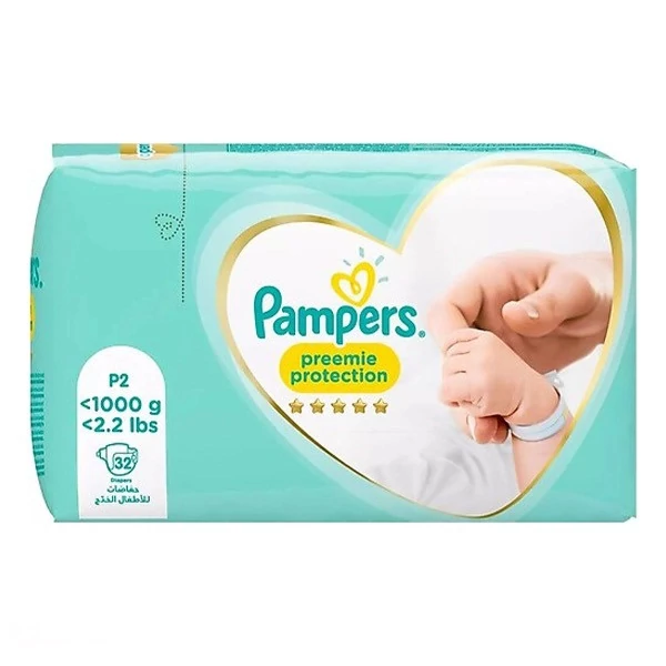 پوشک بچه پمپرز ژاپنی سایز 0 32 عددی ، pampers