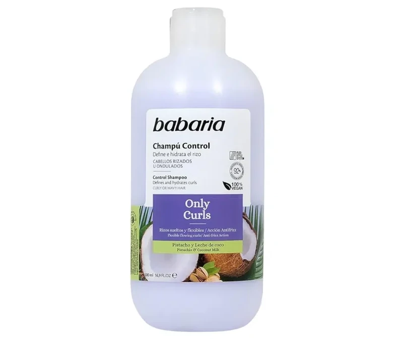 شامپو مو باباریا مدل Curl حجم 500 میلی لیتر چسب