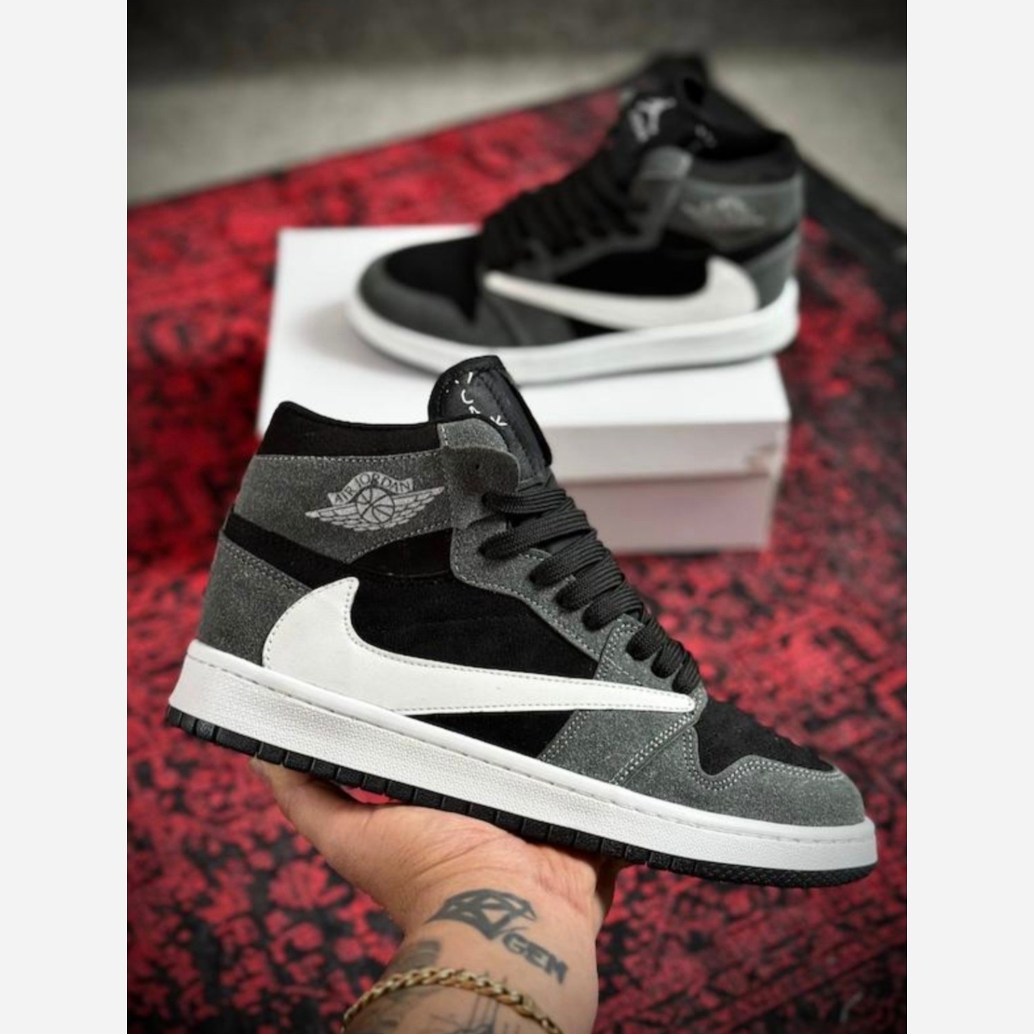 کتونی نایک ترویس ساقدار طوسی - Nike Travis