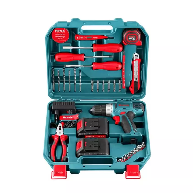 کیت ترکیبی 33 تکه دریل شارژی 14 ولت رونیکس مدل  RS-8014 