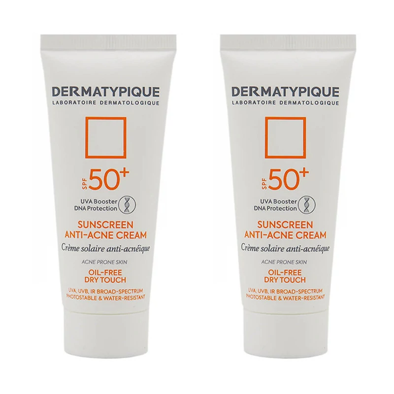 ضد آفتاب بی رنگ درماتیپیک مناسب پوست چرب و جوش دار SPF 50  حجم 40 میل