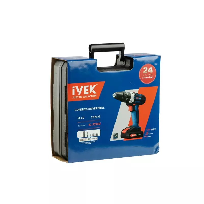 دریل پیچگوشتی شارژی لیتیوم ایوک مدل K-7214v
