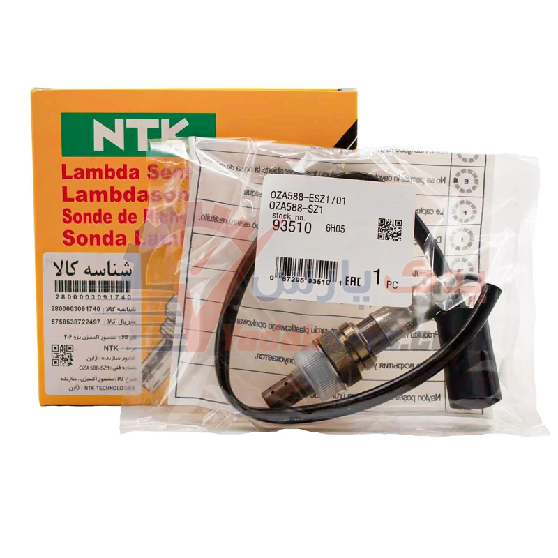 سنسور اکسیژن بالایی موتور TU5 و TU3 زیمنس NTK ژاپن - پژو 405/پارس/ پژو 206/سورن/دناپلاس/رانا