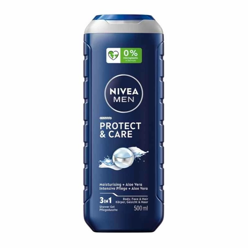 شامپو سر و بدن مردانه نیوآ مدل protect care حجم 500 میل