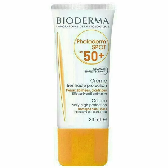 کرم ضد آفتاب بیودرما پوتودرمspf50 کرم ضد آفتاب بیودرما بی رنگ