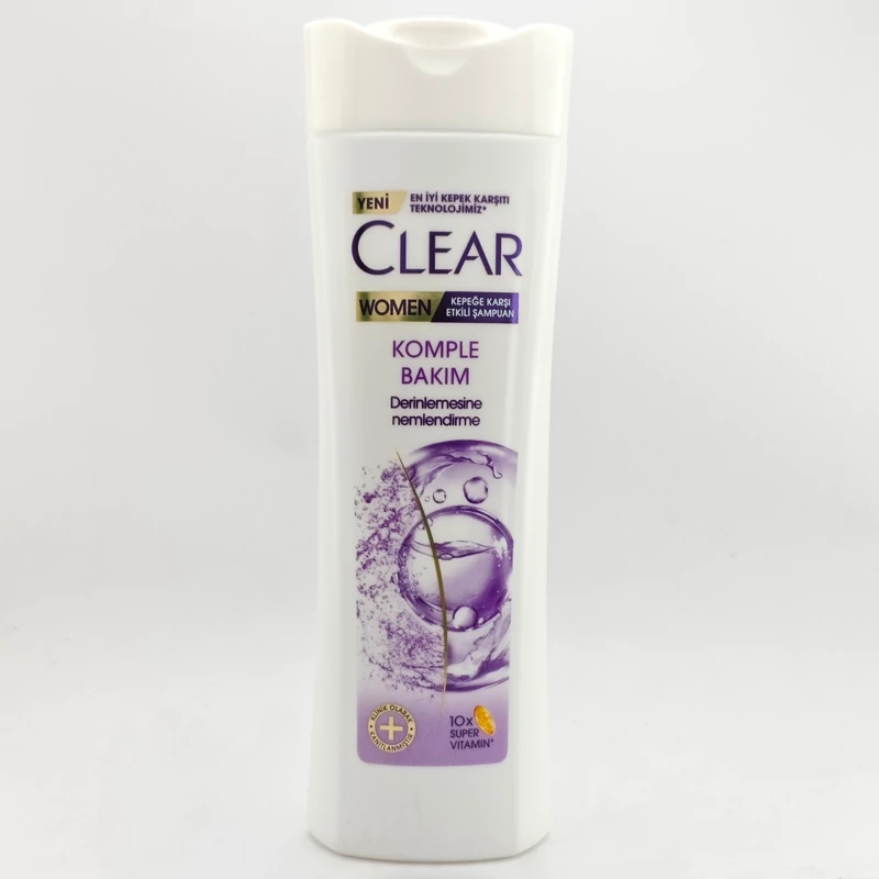 شامپو مو زنانه کلیر CLEAR مدل KOMPLE BAKIM (بنفش) حجم 350 میلی لیتر