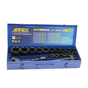 جعبه بکس 21 پارچه اپکس 3/4 فشار قوی مدل APX-1521 ساخت تایوان