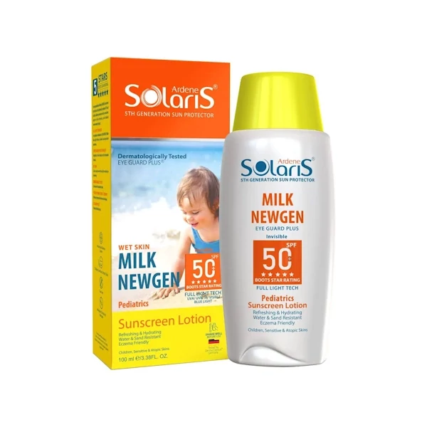 لوسیون ضدآفتاب کودک آردن سولاریس مدل milk newgen