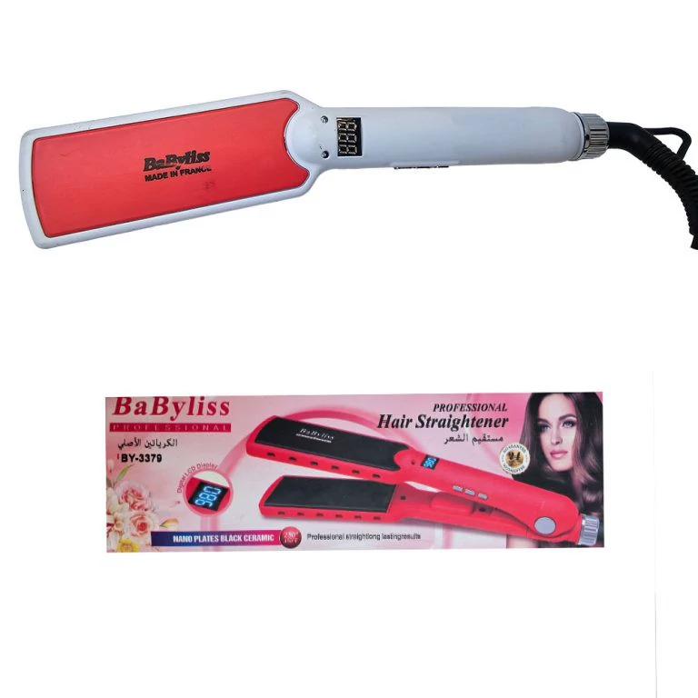 اتو مو بابلیس فرانسوی حرفه ای BaByliss اصلی با قابلیت تنظیم از 100 تا 980 درجه، اتو مو کراتین، اتو مو حرفه ای . پس کرایه