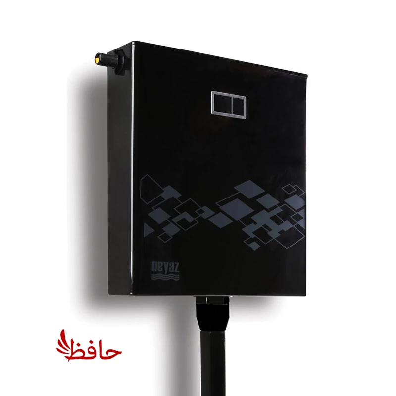 فلاش تانک فوق باریک کتابی نیاز مدل لاکچری لوتوس طلایی به همراه لوله و اتصالات مکعبی (پس کرایه)