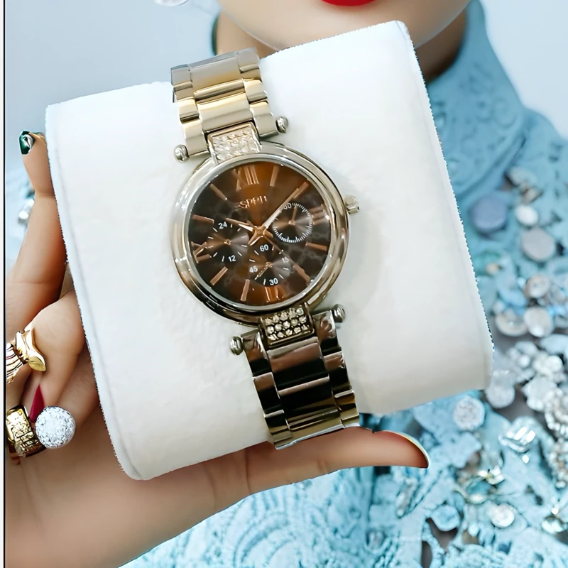 ساعت زنانه طرح سه موتوره اصل ژاپن ESPRIT مدل ES 2710