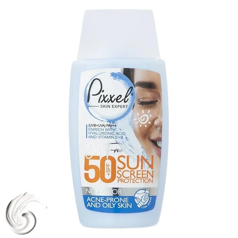 ضد آفتاب بی رنگ پیکسل با SPF50 مناسب پوست چرب  50 میل