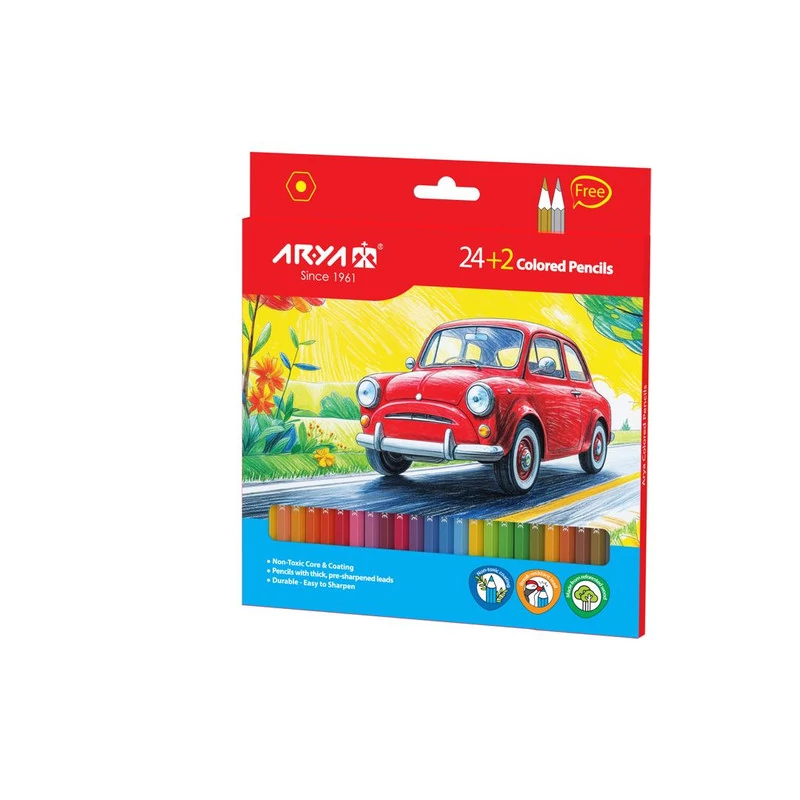 مداد رنگی 2+24 رنگ آریا