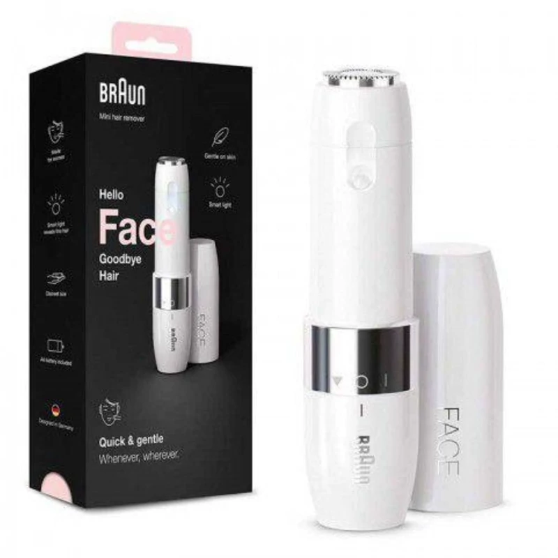 دستگاه شیور براون اصلاح صورت بانوان   BRAUN PROFESSIONAL NEW 1000  تیغ تیتانیوم ضد حساسیت   چراغ هوشمند ال ای دی   تک رن