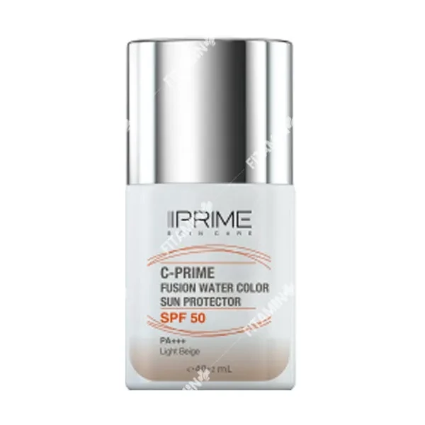 فلوئید ضد آفتاب حاوی ویتامین c و spf50 فیوژن واتر مناسب انواع پوست پریم