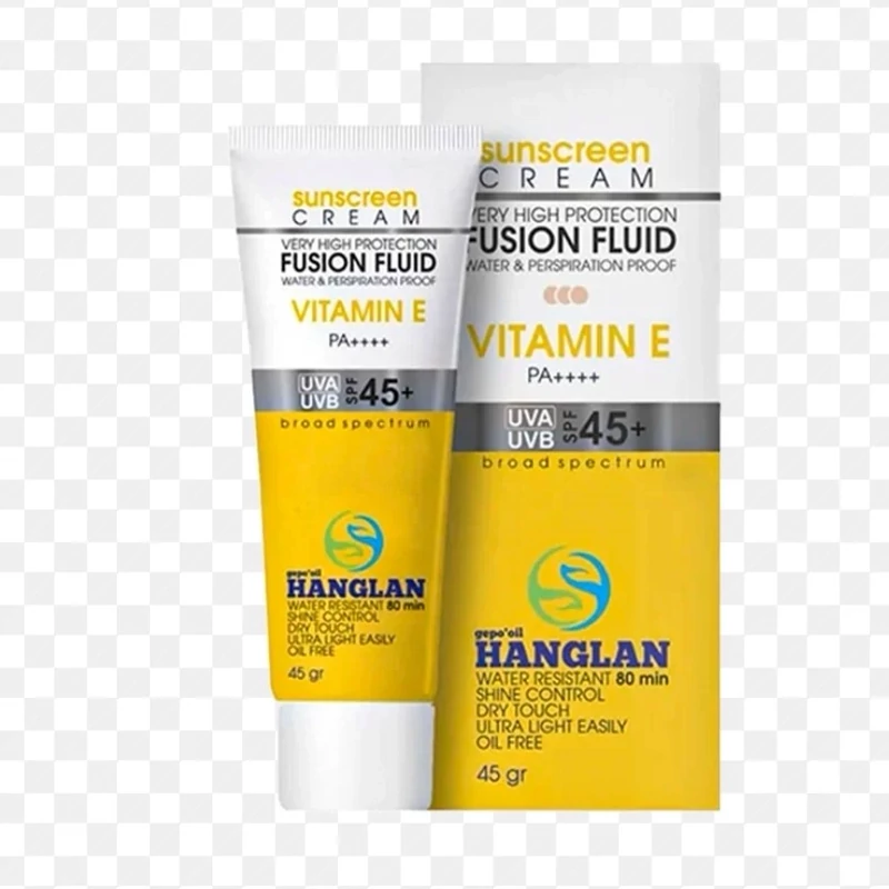 کرم ضد آفتاب ضد لک فلوئیدی بژ روشن SPF45 هانگلن 45 میل