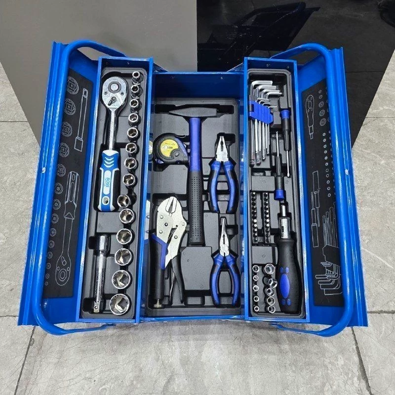 مجموعه جعبه بکس و ابزار 65 عددی صنعتی باس Bs65