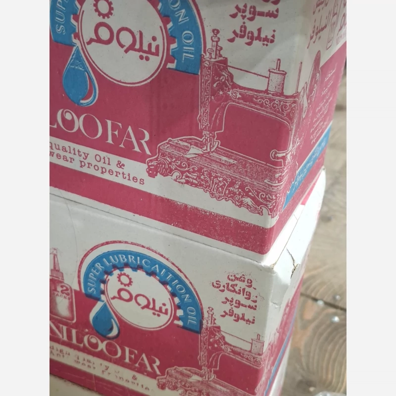 روغن خیاطی نیلوفرسوپرجنس خوب سفید12عددی
